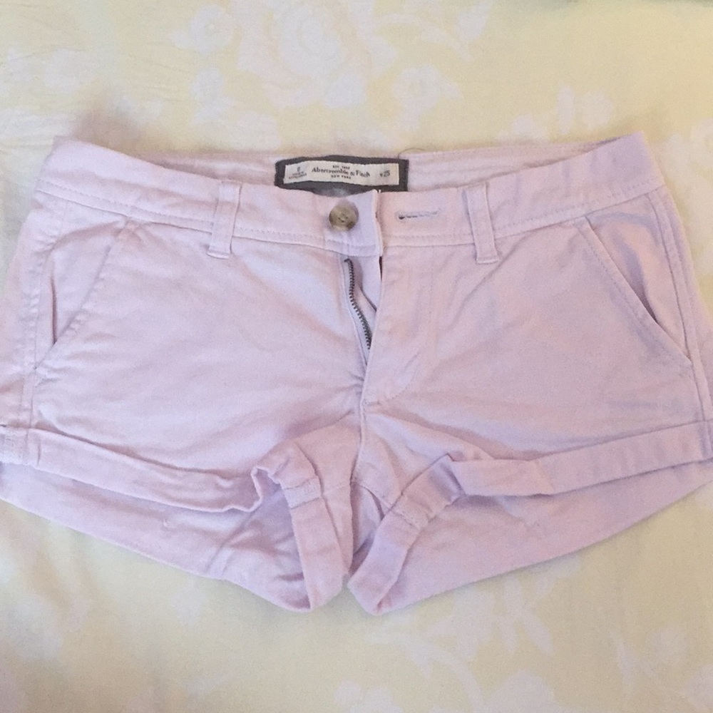 Abercrombie and fitch light purple shorts